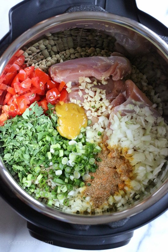 Instant Pot (Pressure Cooker) Chicken and Lentil Soup