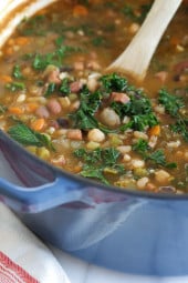 16 Bean Soup with Ham and Kale
