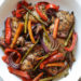 Balsamic Chicken with Roasted Vegetables seasoned with sage, rosemary and balsamic vinegar, then baked in the oven. A delicious healthy meal-in-one!