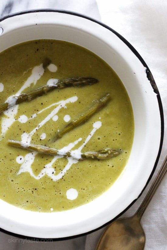 I LOVE cream of asparagus soup, it's pure comfort in a bowl and so simple to make. Made with just 5 ingredients and ready under 25 minutes!