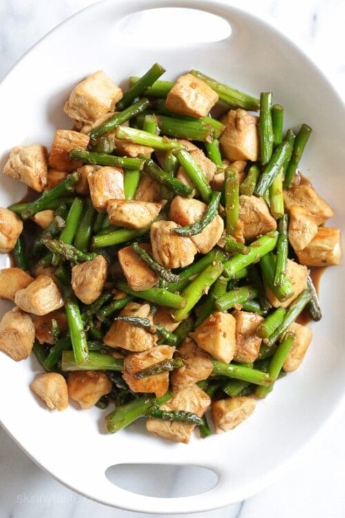Chicken and Asparagus Lemon Stir Fry Recipe Skinnytaste