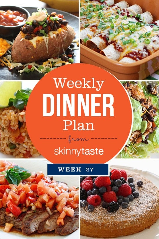 A healthy week of dinners planned out to make life easy!