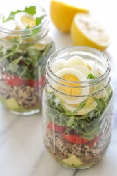 Egg and Quinoa Salad Jars