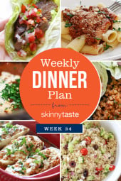 Skinnytaste Dinner Plan Week 34