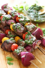 My favorite way to eat steak is topped with this AWESOME chimichurri sauce! It adds flavor and zing to anything you're grilling!