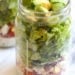 Cobb Salad in a Jar with Buttermilk Ranch is the perfect lunch recipe to make ahead and eat when you're on the go!