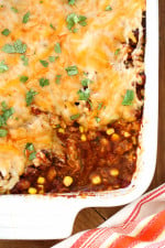 Late Summer Vegetable Enchilada Casserole