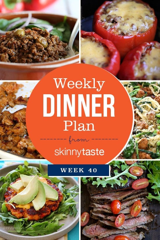 Skinnytaste Dinner Plan (Week 40)