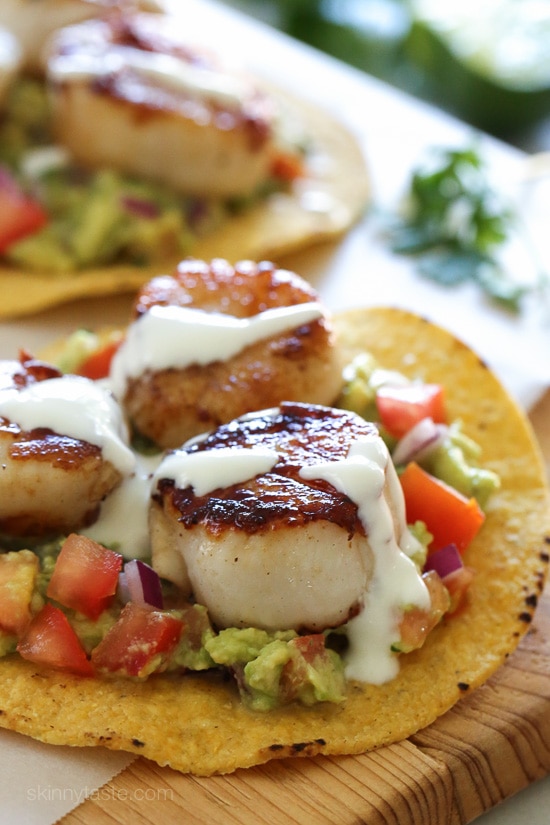 These Scallop Tostadas are SO good and really easy to make! 