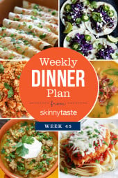 Skinnytaste Dinner Plan (Week 45)