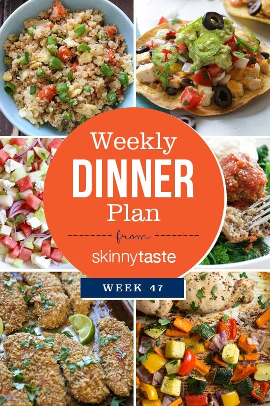 Skinnytaste Dinner Plan (Week 47)