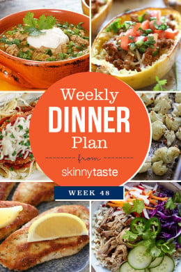 Skinnytaste Dinner Plan (Week 48)