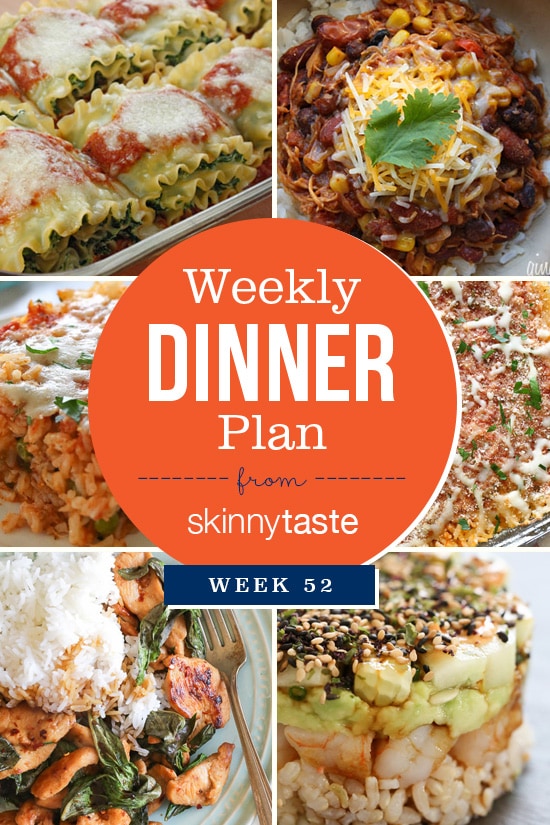 Skinnytaste Dinner Plan (Week 52)
