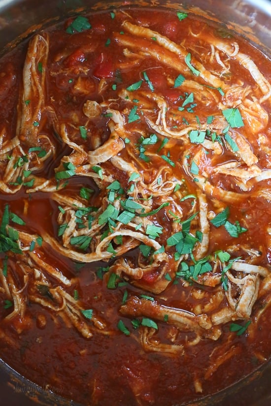 A hearty sauce made with Pulled pork, tomatoes, roasted peppers and fresh herbs. Wonderful served over pasta, spaghetti squash or spiralized noodles.