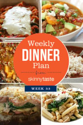 Skinnytaste Dinner Plan (Week 53)