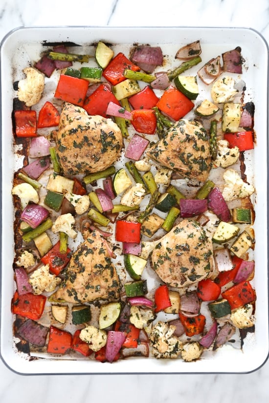 Sheet Pan Balsamic-Herb Chicken and Vegetables