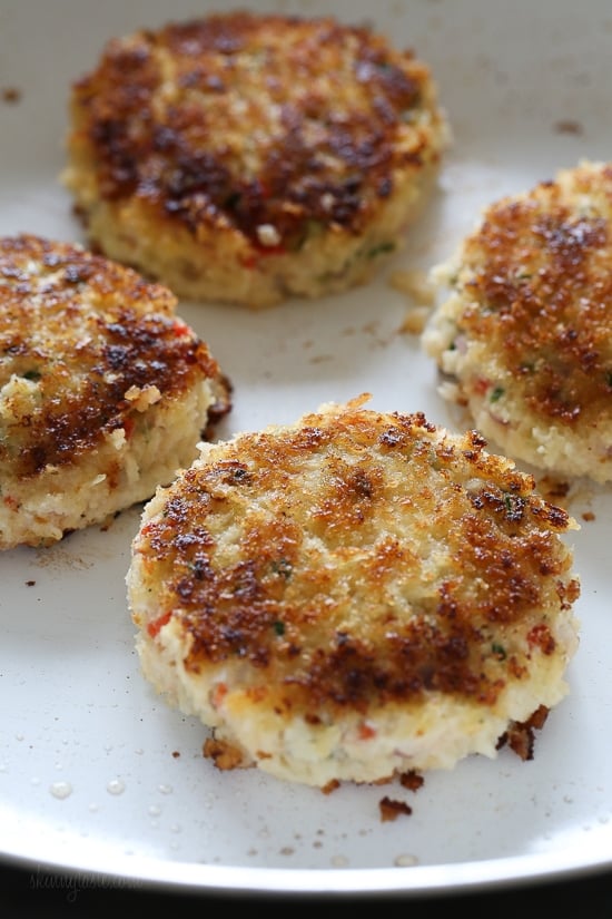 These light, pan seared shrimp cakes are moist and tender, covered in a crisp panko crust. Serve them with a crisp green salad to make it a meal.