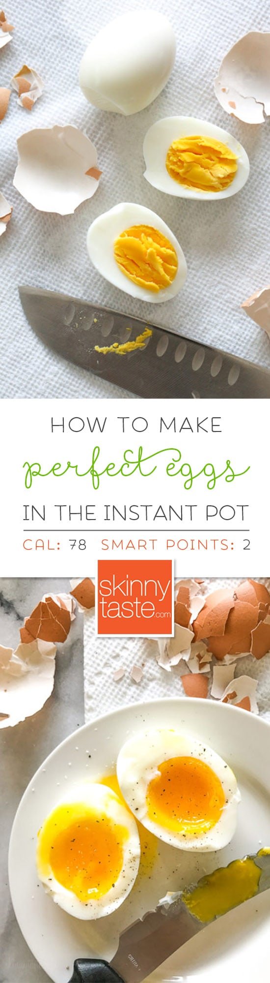 How to Make Perfect Eggs in the Instant Pot. This simple formula will give you perfect, easy-to-peel eggs either hard boiled or soft boiled.