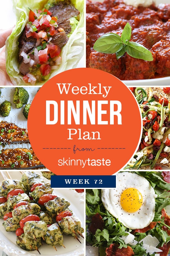 Skinnytaste Dinner Plan (Week 72)