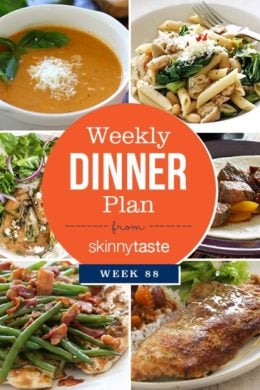 Skinnytaste Dinner Plan (Week 88). Adding some easy meals to the list plus one of my family's favorite – Breaded Pork Cutlets with Lime. If you haven't tried this I highly recommend it! If you don't eat pork, chicken would work. And with so much basil still in my garden, we LOVE the tomato soup, hope you do too!