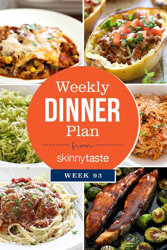 Skinnytaste Dinner Plan (Week 93)