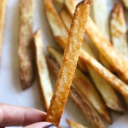 Crispy french fries made in the air-fryer, with just a small amount of oil!