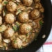 These Chicken Marsala Meatballs are a fun twist in the classic dish! Great served over butternut squash or egg noodles.