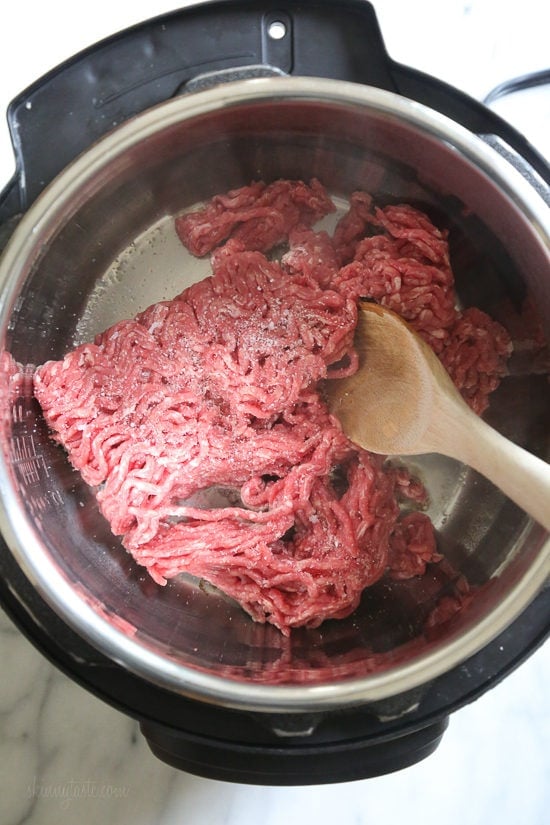 Ground beef in an instant pot