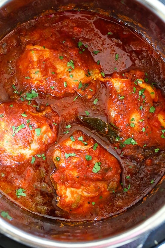 Chicken Cacciatore made in an Instant pot.