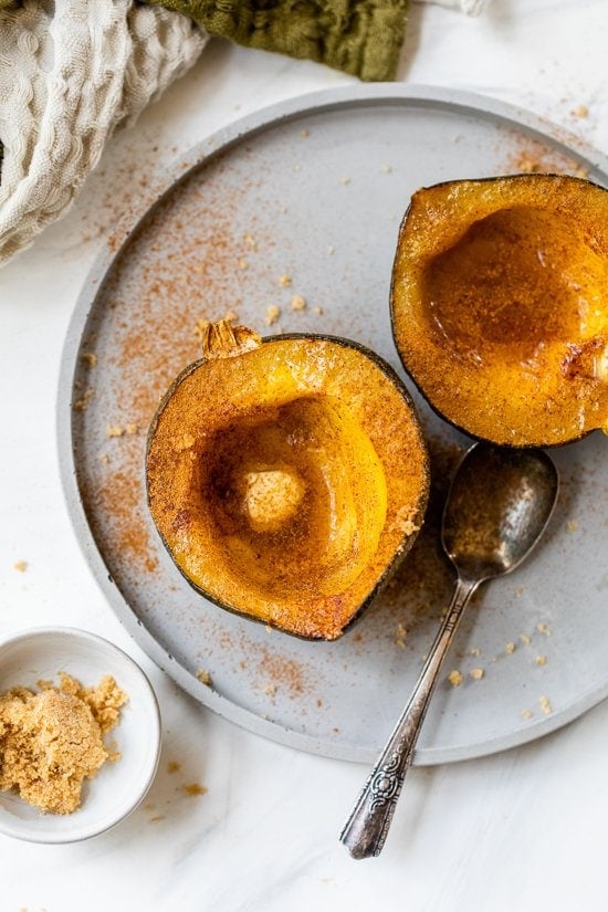 acorn squash with cinnamon and butter