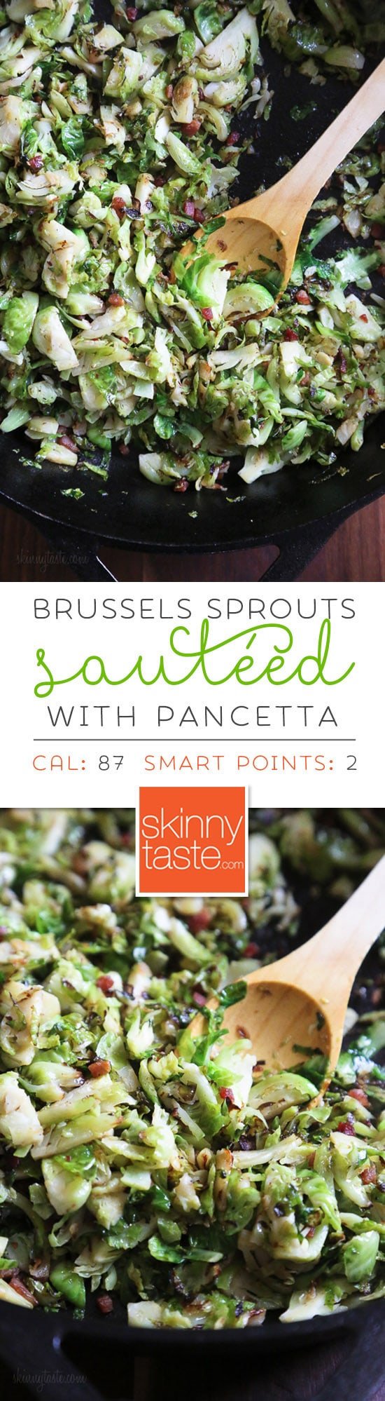 Sauteed brussels sprouts are delicious when shredded and sautéed with pancetta (or bacon), garlic and oil. If you don't think you like Brussels sprouts, I challenge you to try these! Lightly pan fried until crisp and slightly browned on the edges, this is my favorite way to cook and eat them!
