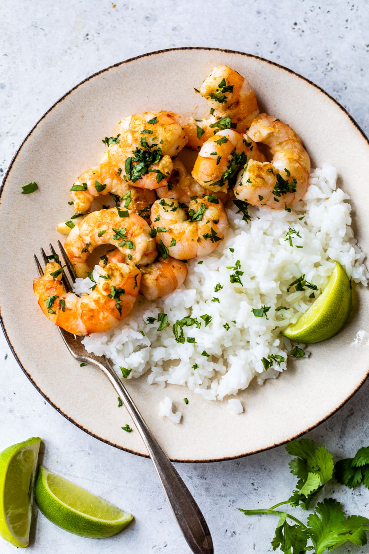 Coriander Lime Shrimp and Rice