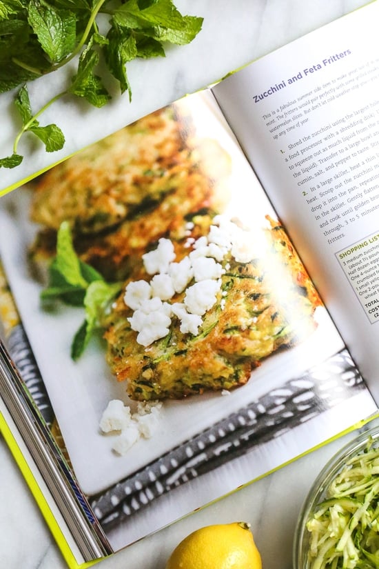 Zucchini and Feta Fritters, a fabulous summer side dish to make great use of in-season zucchini and mint.