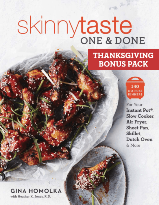 Whether you already own the new Skinnytaste One and Done cookbook, or you're planning on getting one for someone you love as a gift, don't miss out on this Holiday Menu Bonus pack, recipes from all three cookbooks.