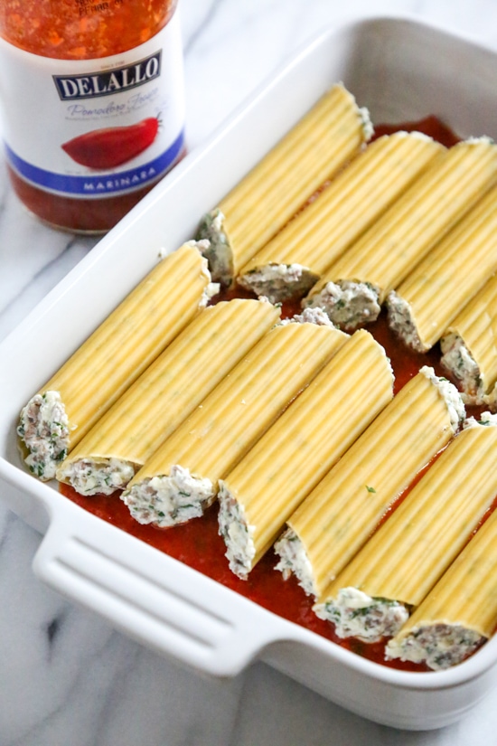 Baked Beef And Cheese Manicotti Cannelloni Skinnytaste