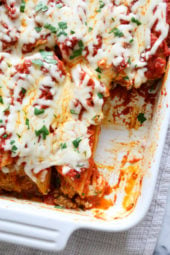 Outflow Minimize Predict Baked Beef and Cheese Manicotti (Cannelloni)