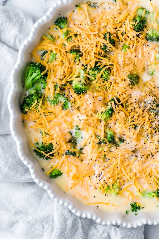 Broccoli and cheese is one of my favorite quiche combinations! This low-carb Crustless Broccoli Cheddar Quiche is light and delicious, perfect for breakfast or brunch!