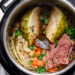 This easy Instant Pot Corned Beef and Cabbage recipe, made with beef brisket, cabbage and carrots comes out so tender and delicious! Perfect for St Patrick's Day!