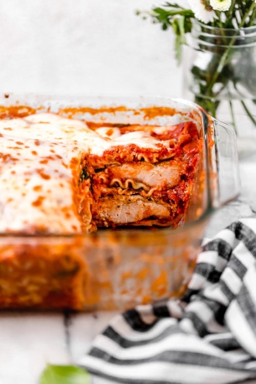 Easy Chicken Parmesan Lasagna l Skinnytaste