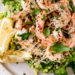 This quick and easy Shrimp Scampi with Broccoli Orzo is a dish the whole family will love and it's ready in under 30 minutes!