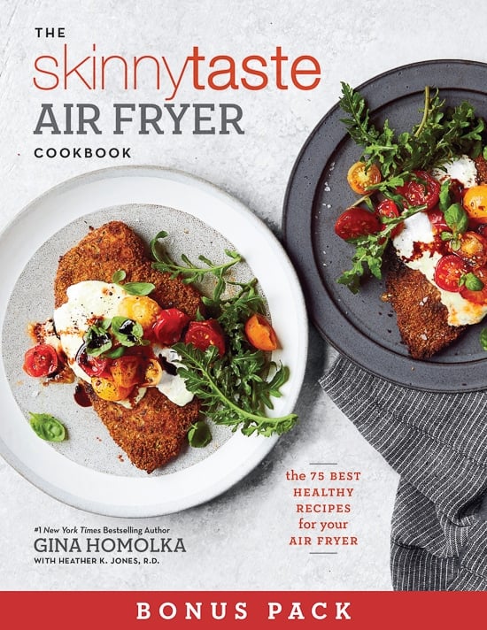 I'm beyond exciting that in just a few short weeks my new cookbook The Skinnytaste Air Fryer Cookbook will finally be hitting bookstores May 7, but it's available to pre-order now!!