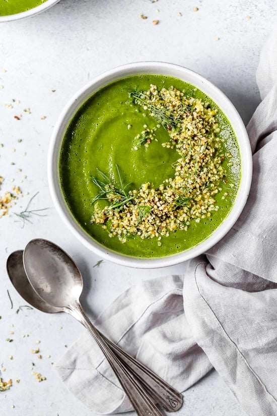 Green Detox Soup with Toasted Hemp Gremolata