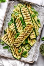 Make Perfect Grilled Zucchini all summer long! Quick and easy, great as a side dish with anything you're grilling.