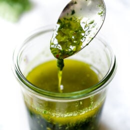 Making basil oil is so simple and the end result is so amazing, trust me you’ll want to drizzle it all over your chicken, fish, tomatoes, vegetables or just eat it with some crusty bread!