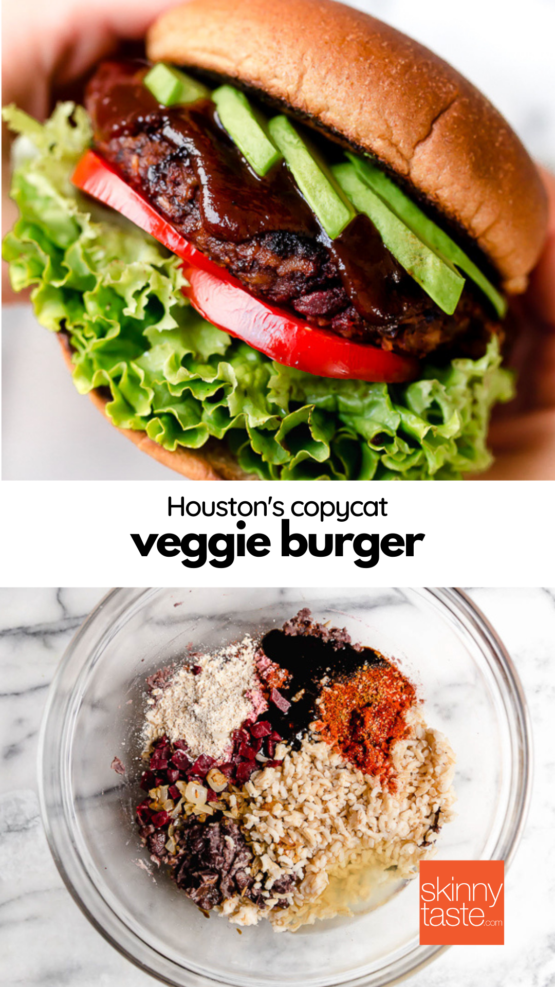 Veggie Burger Recipe (Houston's Copycat) | Skinnytaste