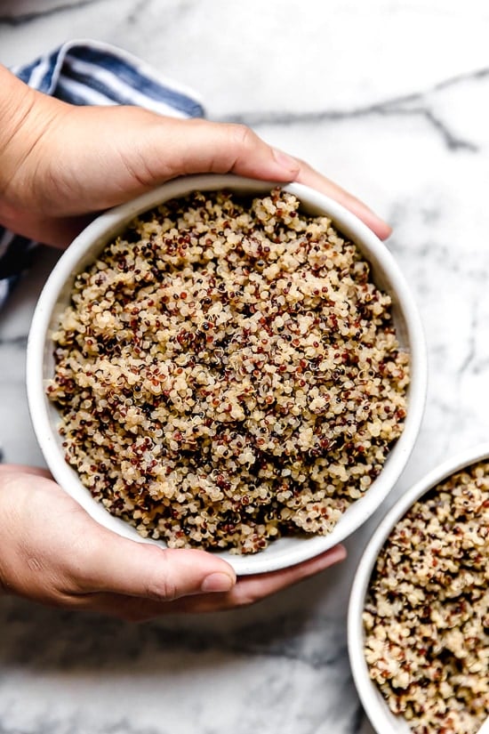 An easy recipe for fluffy quinoa that's perfect for adding to salads, bowls, and more.