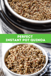 Pinterest title image for Instant Pot Quinoa.