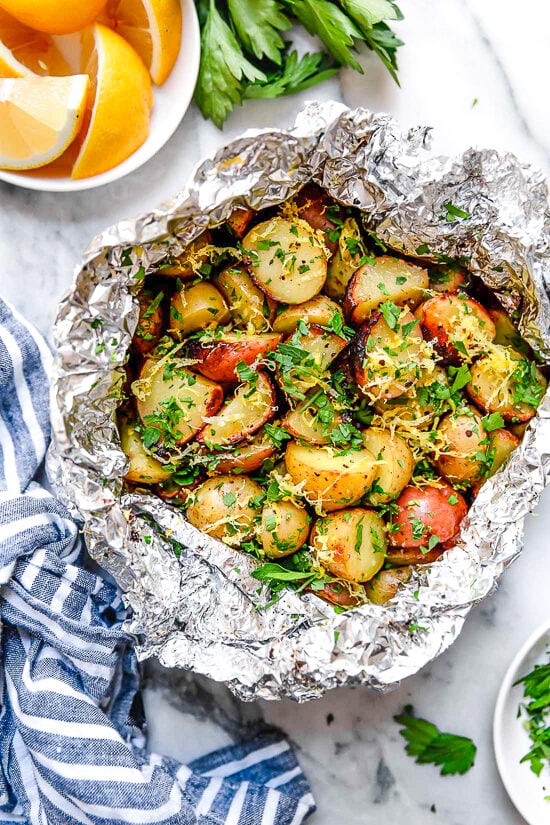 Lemon-Parsley Foil Packet Potatoes