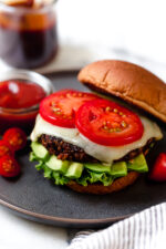This is a veggie burger that even hearty meat-eaters will love! Made with beans, oats, brown rice, beets and a whole lot of spices, this veggie burger is a real crowd pleaser.