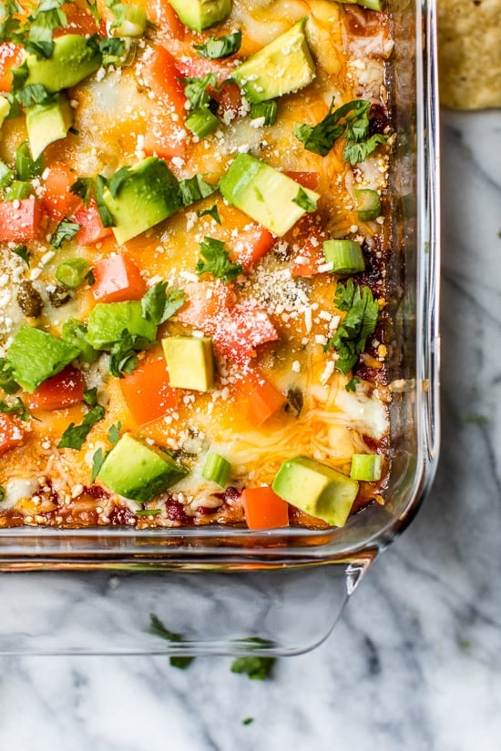Cheesy Baked Mexican Layer Dip Skinnytaste